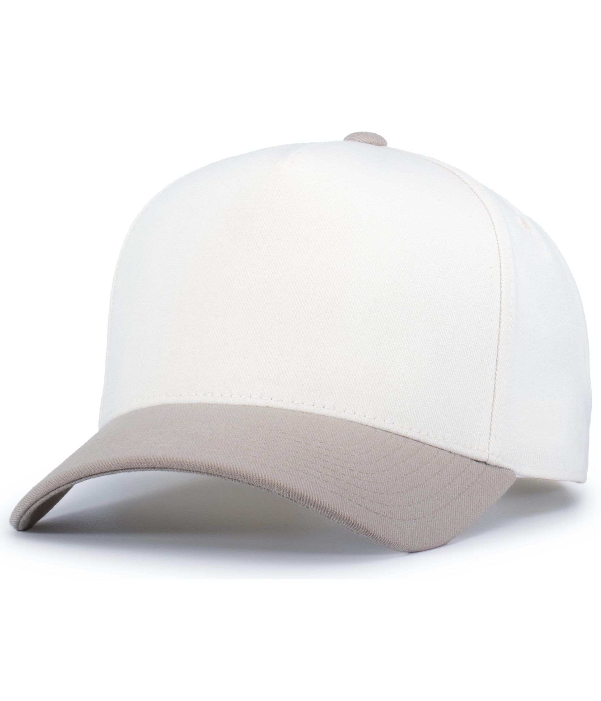 Pacific Headwear VINTAGE WHITE/KHAKI / OS HERITAGE 5-PANEL SNAPBACK CAP