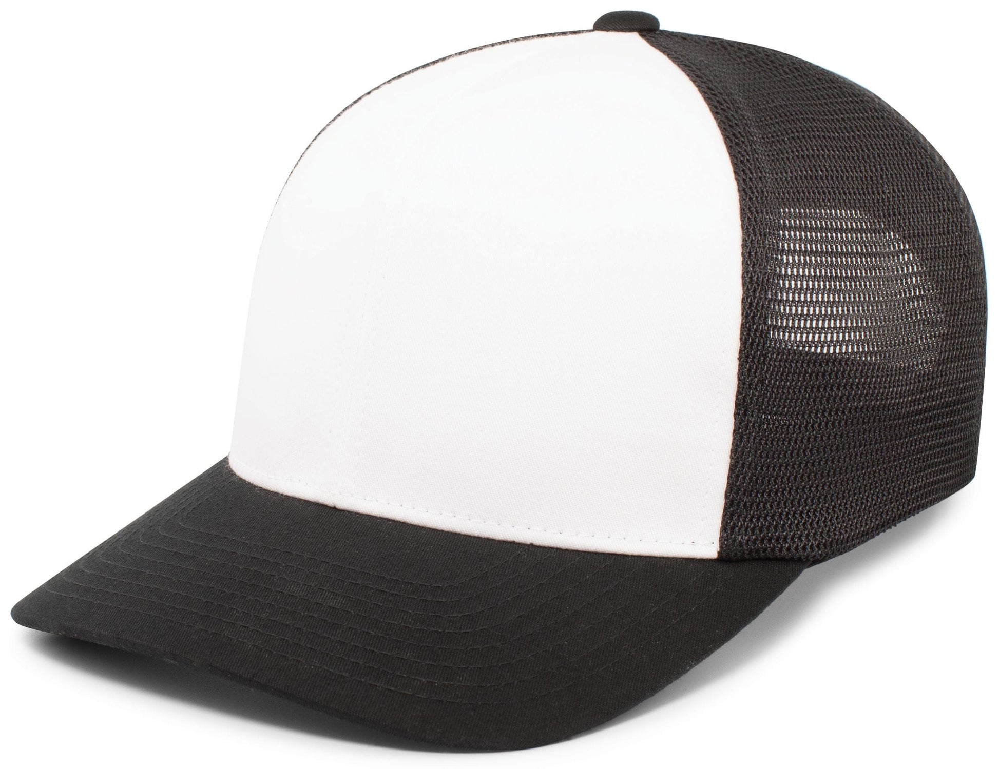 Pacific Headwear WHITE/BLACK/BLACK / OS Trucker PacFlex Snapback Cap