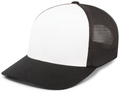 Pacific Headwear WHITE/BLACK/BLACK / OS Trucker PacFlex Snapback Cap