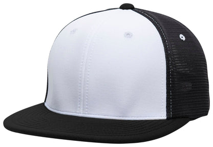 Pacific Headwear WHITE/BLACK/BLACK / S/M Premium M2 Performance Trucker Flexfit® Cap