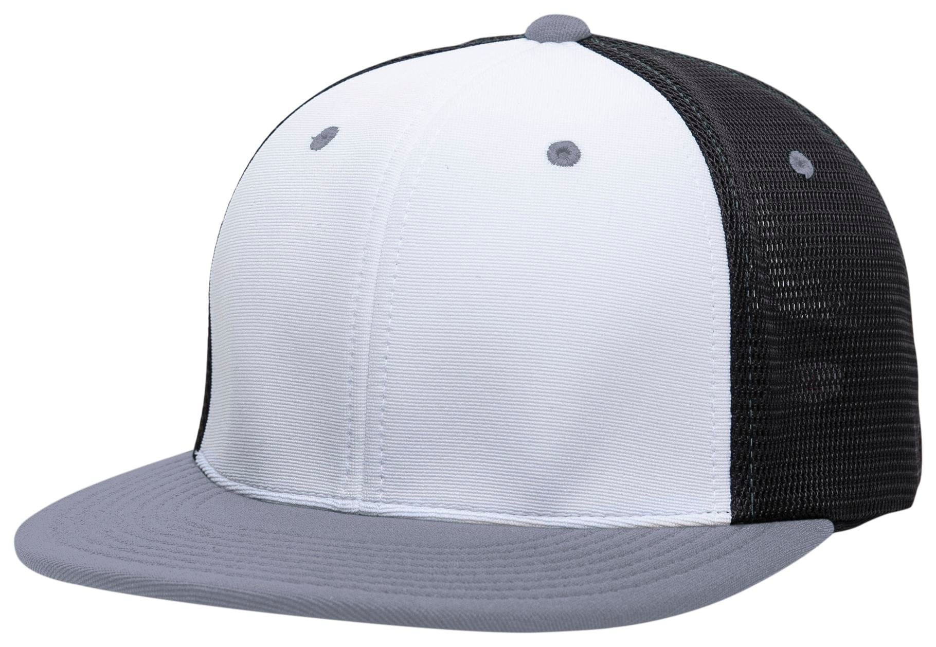 Pacific Headwear WHITE/BLACK/GRAPHITE / S/M Premium M2 Performance Trucker Flexfit® Cap