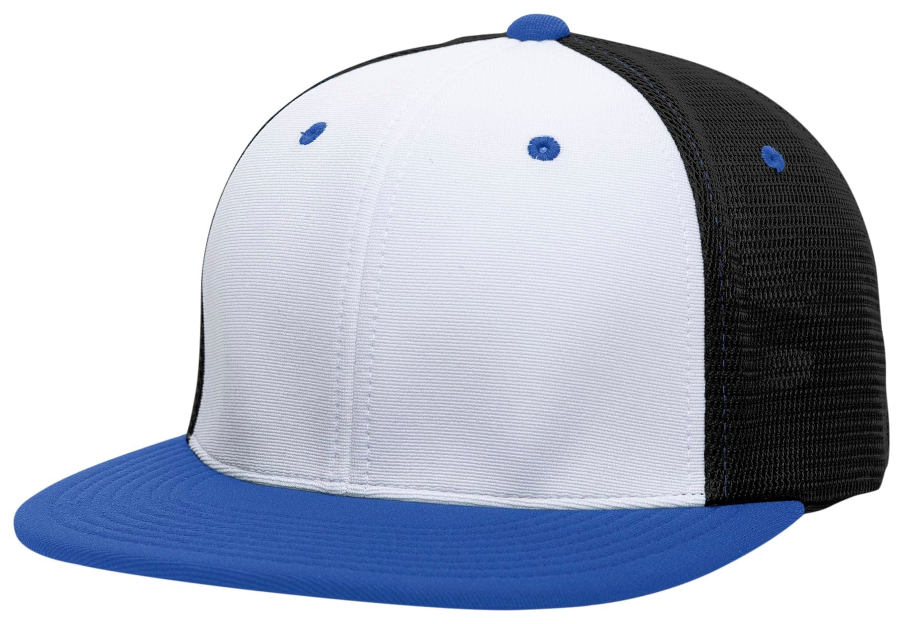 Pacific Headwear WHITE/BLACK/ROYAL / S/M Premium M2 Performance Trucker Flexfit® Cap