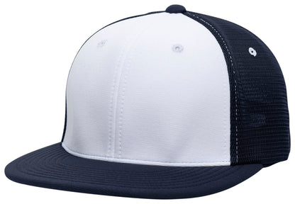 Pacific Headwear WHITE/NAVY/NAVY / S/M Premium M2 Performance Trucker Flexfit® Cap