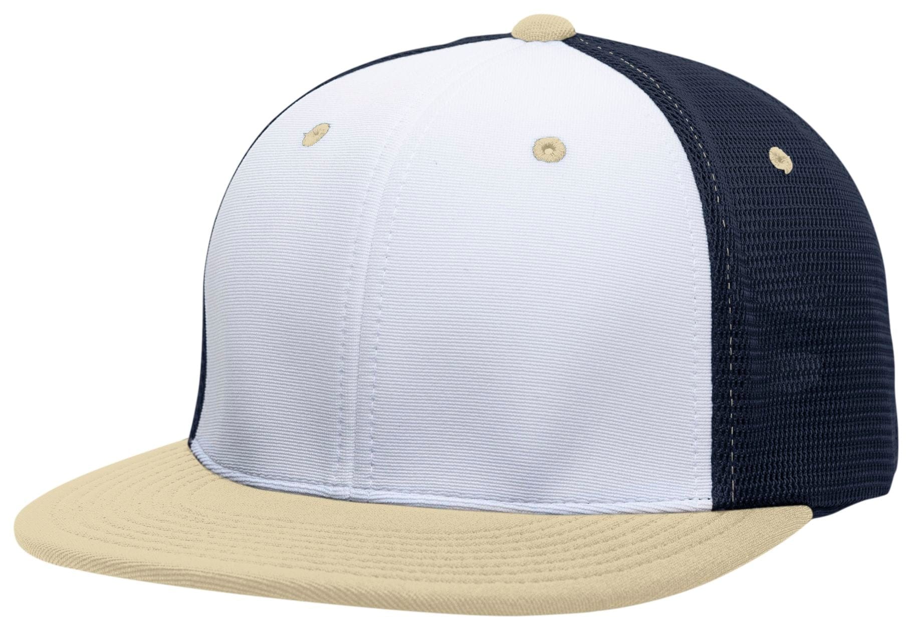 Pacific Headwear WHITE/NAVY/VEGAS / S/M Premium M2 Performance Trucker Flexfit® Cap