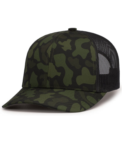 Pacific Headwear WOODLAND/LT CHARCOAL/WOODLAND / OS WEEKENDER DUCK CAMO TRUCKER SNAPBACK CAP
