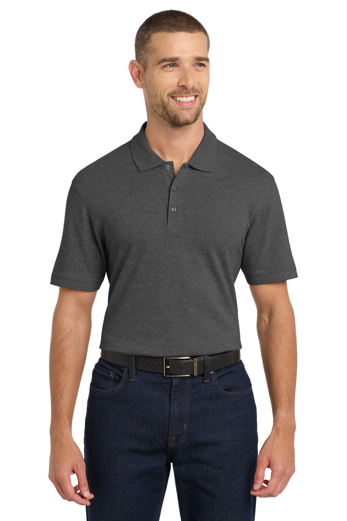 Port Authority Charcoal Heather / XS Port Authority ®  EZCotton ®  Polo. K8000