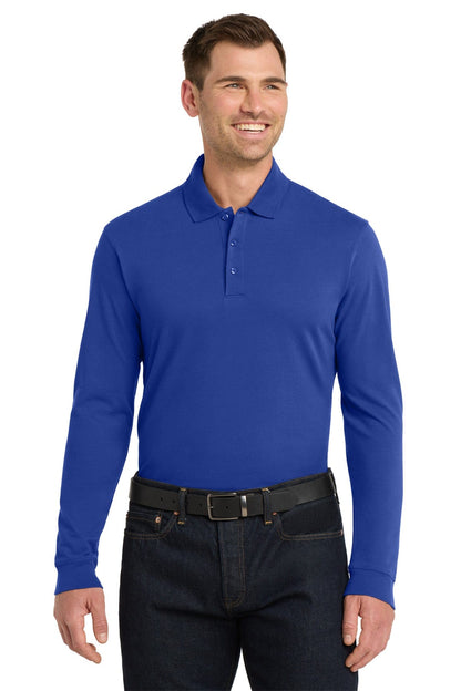 Port Authority True Royal / XS Port Authority ®  EZCotton ®  Long Sleeve Polo. K8000LS