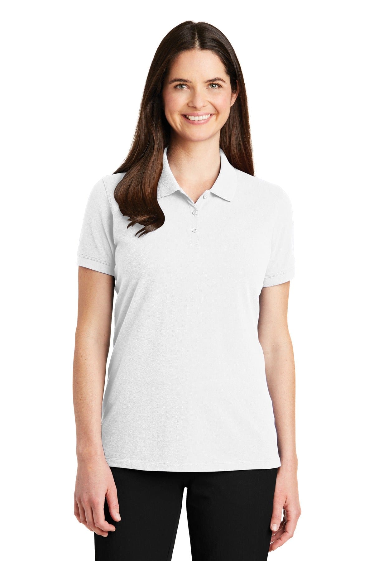 Port Authority White / XS Port Authority ®  Women's EZCotton ®  Polo. LK8000