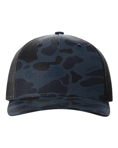 Richardson Admiral Duck Camo/ Black / Adjustable Richardson 112PFP Five-Panel Printed Trucker Cap