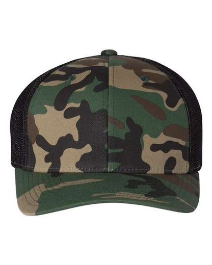 Richardson Army Camo/ Black / S/M Richardson 110 R-Flex Trucker Cap