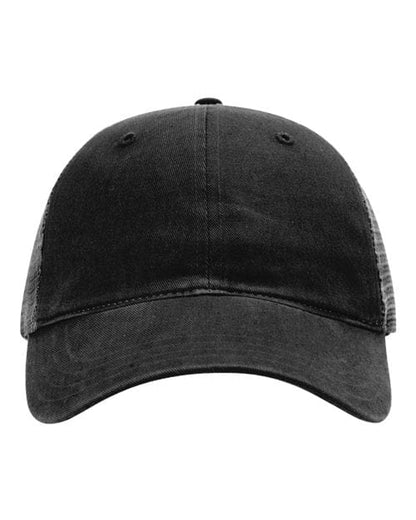 Richardson Black / Adjustable Richardson 111 Garment-Washed Trucker Cap