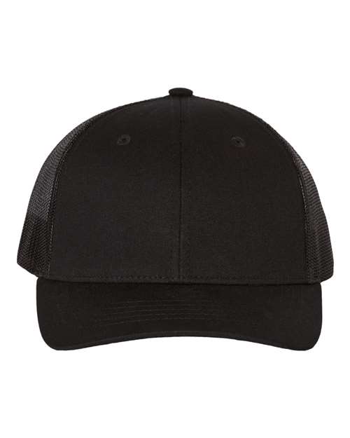 Richardson Black / Adjustable Richardson 112Y Youth Trucker Snapback Cap