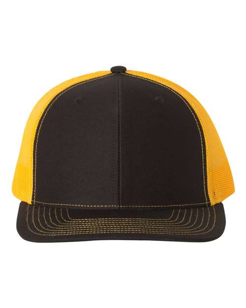 Richardson Black/ Gold / OSFM Richardson 112 Snapback Trucker Cap