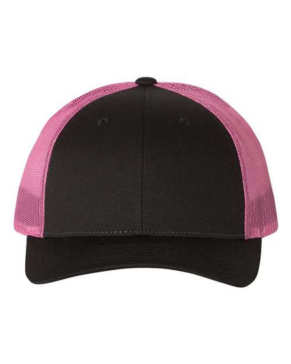 Richardson Black/ Neon Pink / M/L Richardson 115 Low Pro Trucker Cap