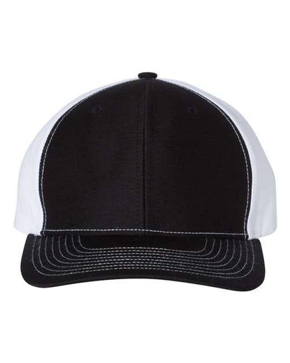 Richardson Black/ White / Adjustable Richardson 312Twill Back Trucker Cap