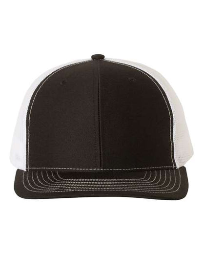 Richardson Black/ White / OSFM Richardson 112 Snapback Trucker Cap