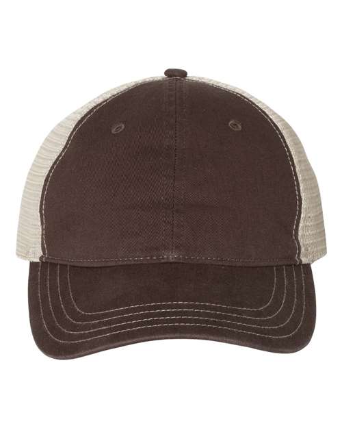 Richardson Brown/ Khaki / Adjustable Richardson 111 Garment-Washed Trucker Cap