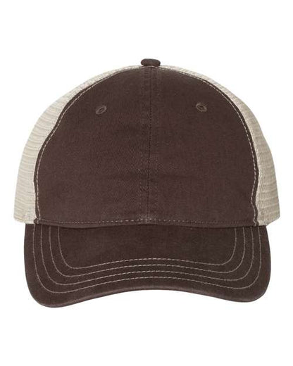 Richardson Brown/ Khaki / Adjustable Richardson 111 Garment-Washed Trucker Cap