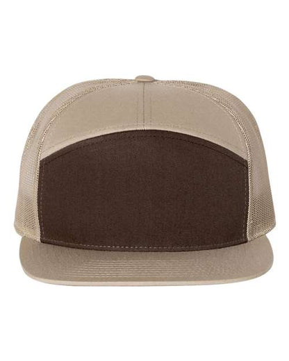 Richardson Brown/ Khaki / Adjustable Richardson 168 Seven-Panel Trucker Cap