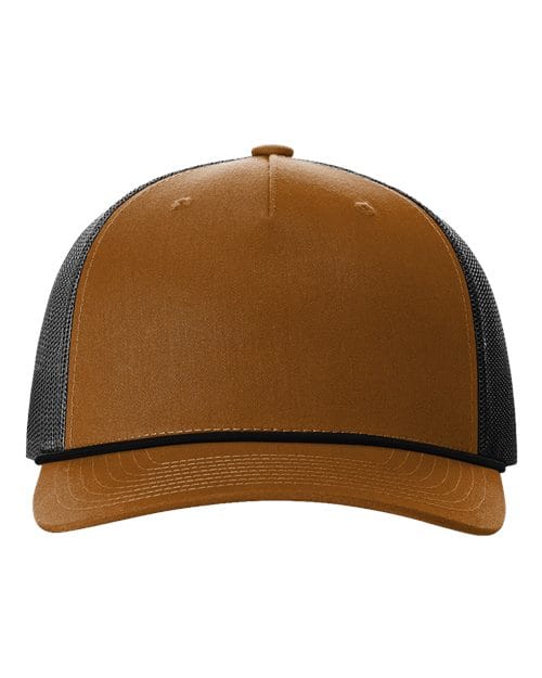 Richardson Caramel/ Black / Adjustable Richardson 112 FPR Five-Panel Trucker with Rope Cap