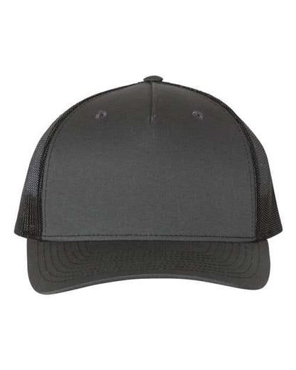 Richardson Charcoal/ Black / Adjustable Richardson 112FP Five-Panel Trucker Cap