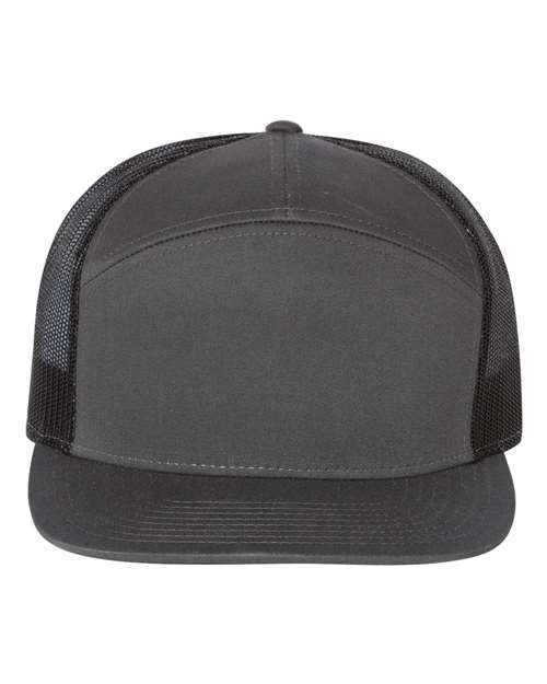 Richardson Charcoal/ Black / Adjustable Richardson 168 Seven-Panel Trucker Cap