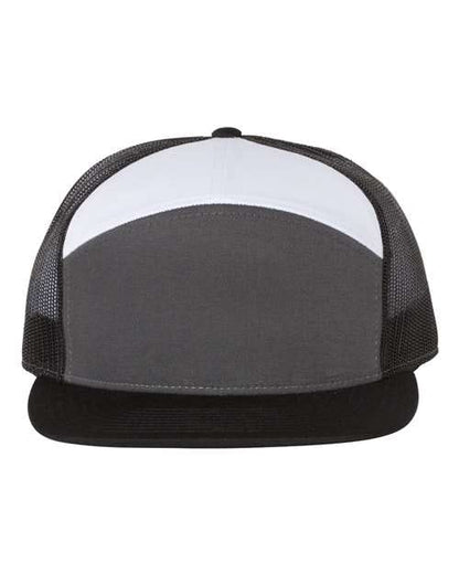 Richardson Charcoal/ Black/ White / Adjustable Richardson 168 Seven-Panel Trucker Cap