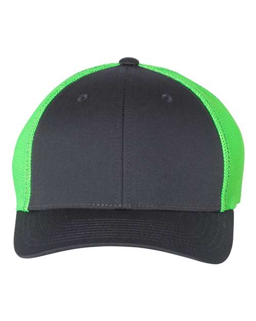 Richardson Charcoal/ Neon Green / S/M Richardson 110 R-Flex Trucker Cap