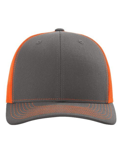 Richardson Charcoal/ Neon Orange / OSFM Richardson 112 Snapback Trucker Cap