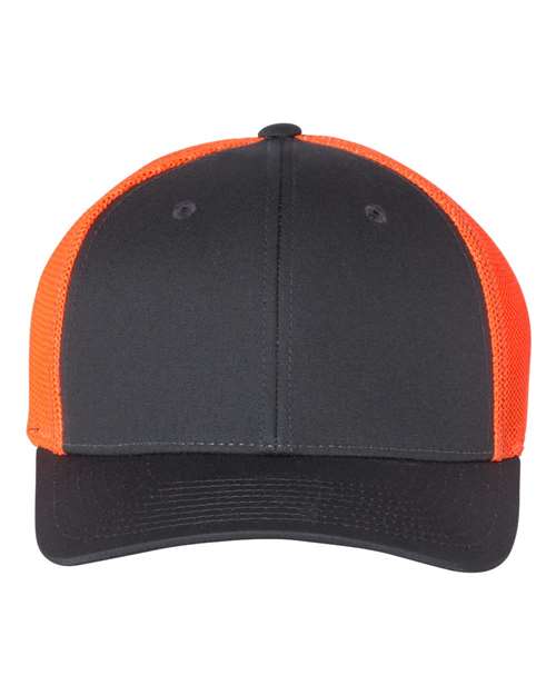 Richardson Charcoal/ Neon Orange / S/M Richardson 110 R-Flex Trucker Cap