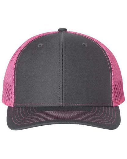 Richardson Charcoal/ Neon Pink / OSFM Richardson 112 Snapback Trucker Cap