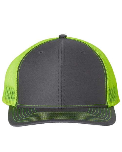 Richardson Charcoal/ Neon Yellow / OSFM Richardson 112 Snapback Trucker Cap