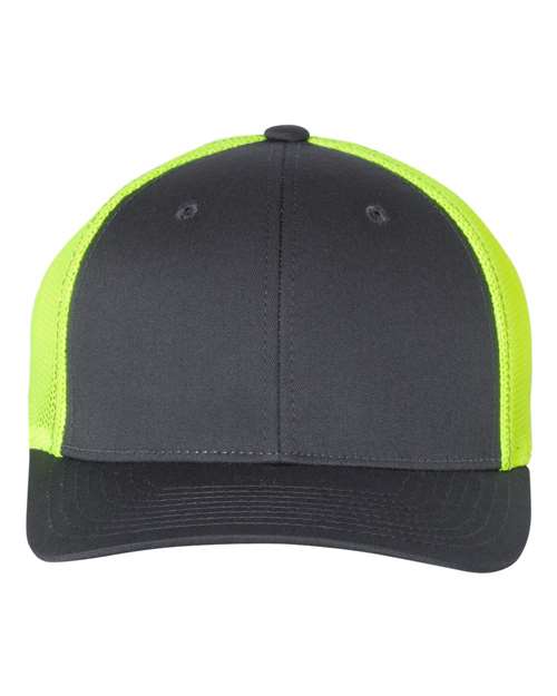 Richardson Charcoal/ Neon Yellow / S/M Richardson 110 R-Flex Trucker Cap
