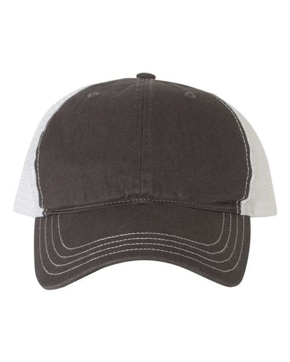 Richardson Charcoal/ White / Adjustable Richardson 111 Garment-Washed Trucker Cap