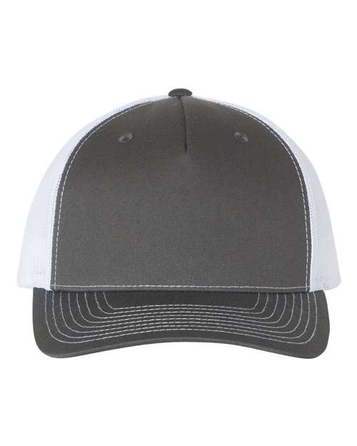 Richardson Charcoal/ White / Adjustable Richardson 112FP Five-Panel Trucker Cap
