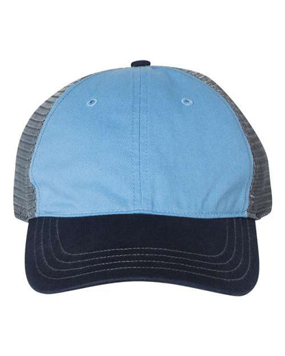 Richardson Columbia Blue/ Charcoal/ Navy / Adjustable Richardson 111 Garment-Washed Trucker Cap