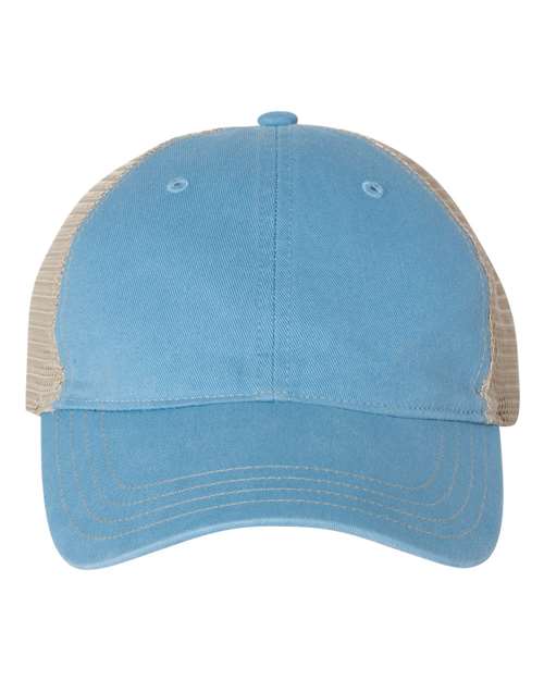 Richardson Columbia Blue/ Khaki / Adjustable Richardson 111 Garment-Washed Trucker Cap