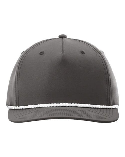 Richardson Dark Grey/ White / Adjustable Richardson 258 Five-Panel Classic Rope Cap