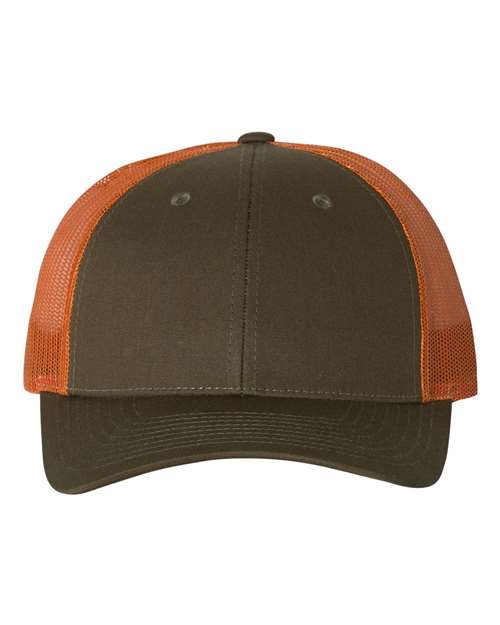 Richardson Dark Loden/ Jaffa Orange / M/L Richardson 115 Low Pro Trucker Cap