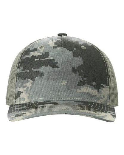 Richardson Digital Camo/ Light Green / Adjustable Richardson 112PFP Five-Panel Printed Trucker Cap
