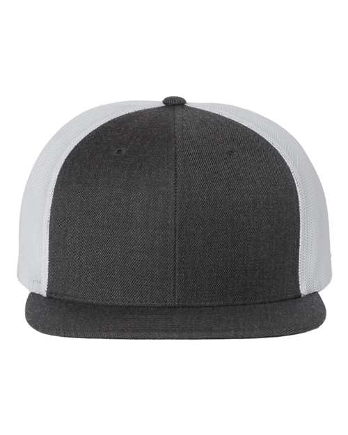 Richardson Heather Charcoal/ White / Adjustable Richardson 511 Wool Blend Flat Bill Trucker Cap