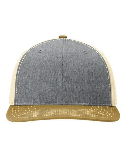 Richardson Heather Grey/ Birch/ Amber Gold / Adjustable Richardson 312Twill Back Trucker Cap