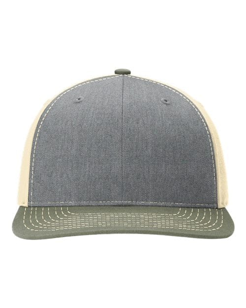 Richardson Heather Grey/ Birch/ Loden / Adjustable Richardson 312Twill Back Trucker Cap