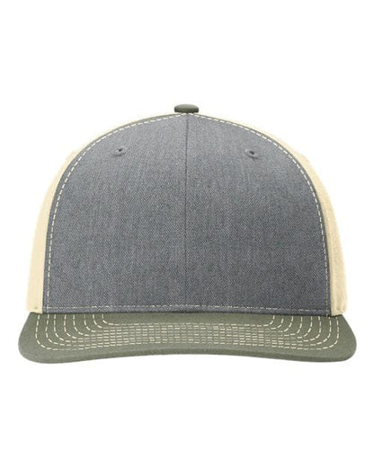 Richardson Heather Grey/ Birch/ Loden / Adjustable Richardson 312Twill Back Trucker Cap