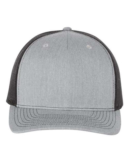 Richardson Heather Grey/ Black / Adjustable Richardson 112FP Five-Panel Trucker Cap