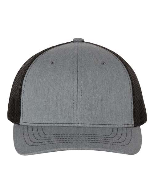 Richardson Heather Grey/ Black / Adjustable Richardson 112Y Youth Trucker Snapback Cap