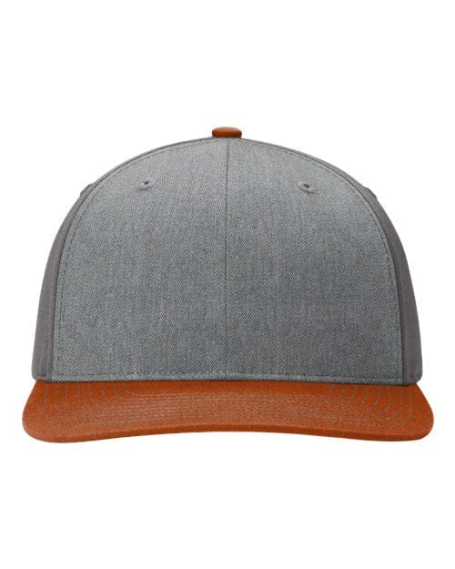 Richardson Heather Grey/ Charcoal/ Dark Orange / Adjustable Richardson 312Twill Back Trucker Cap