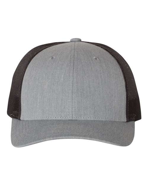 Richardson Heather Grey/ Dark Charcoal / M/L Richardson 115 Low Pro Trucker Cap