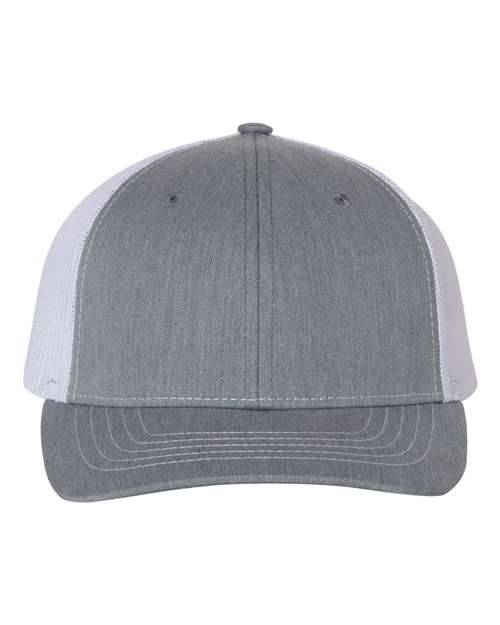 Richardson Heather Grey/ White / Adjustable Richardson 112Y Youth Trucker Snapback Cap