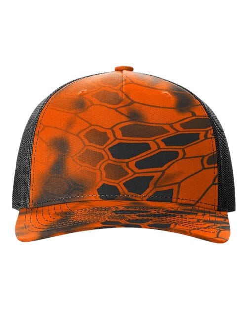 Richardson Kryptek Inferno/ Black / Adjustable Richardson 112PFP Five-Panel Printed Trucker Cap